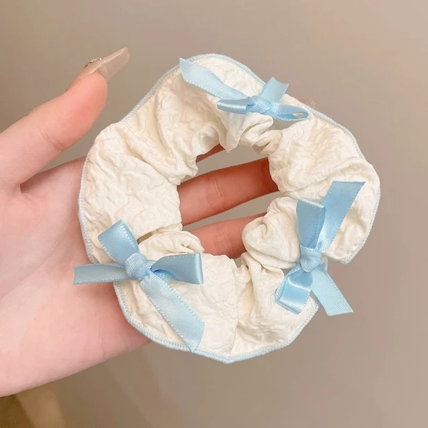 法式温柔泡芙网纱大肠发圈发饰日系少女头绳发饰高级感发绳头饰女