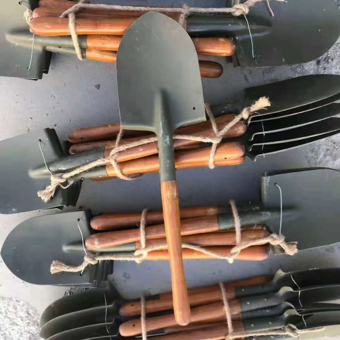 老式65木柄铁锹工兵铲子户外野营便携钓鱼铲车载铲挖土锹6411钢锹