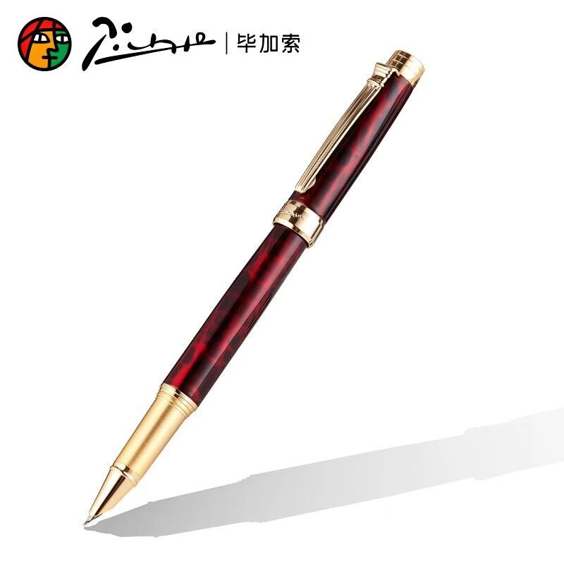 毕加索打磨美工笔917玛瑙红财务美工包尖暗尖书法练字签名商务0.7