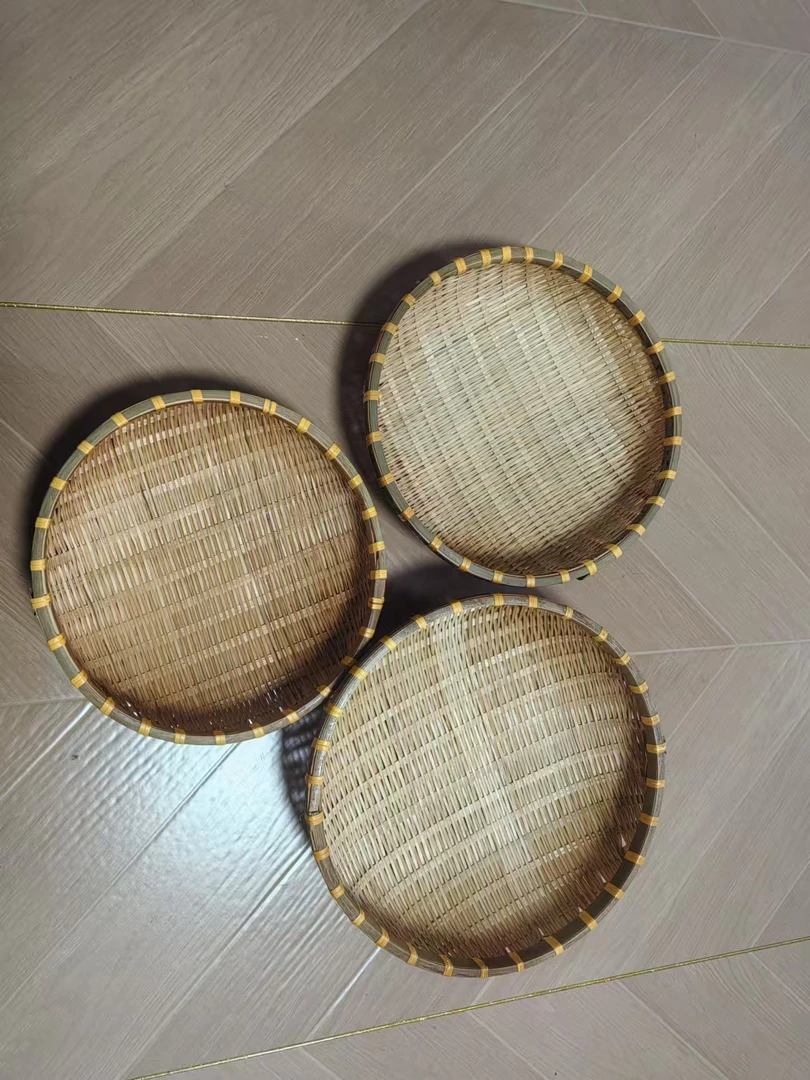 烟熏中号3个馒头框25-28-30厘米 纯手工竹编