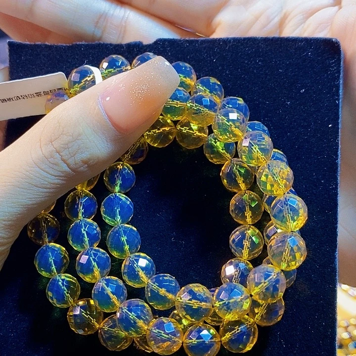 蓝珀未镶嵌珠宝奇石墨西哥蓝珀钻切项链8