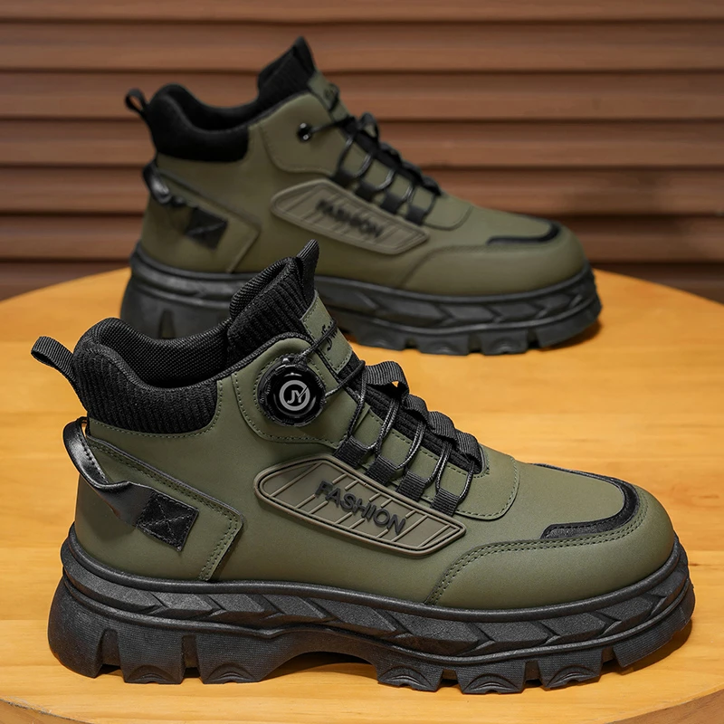 秋冬男鞋鞋子马丁靴潮鞋子厚底工装百搭休闲运动潮流老爹鞋高帮