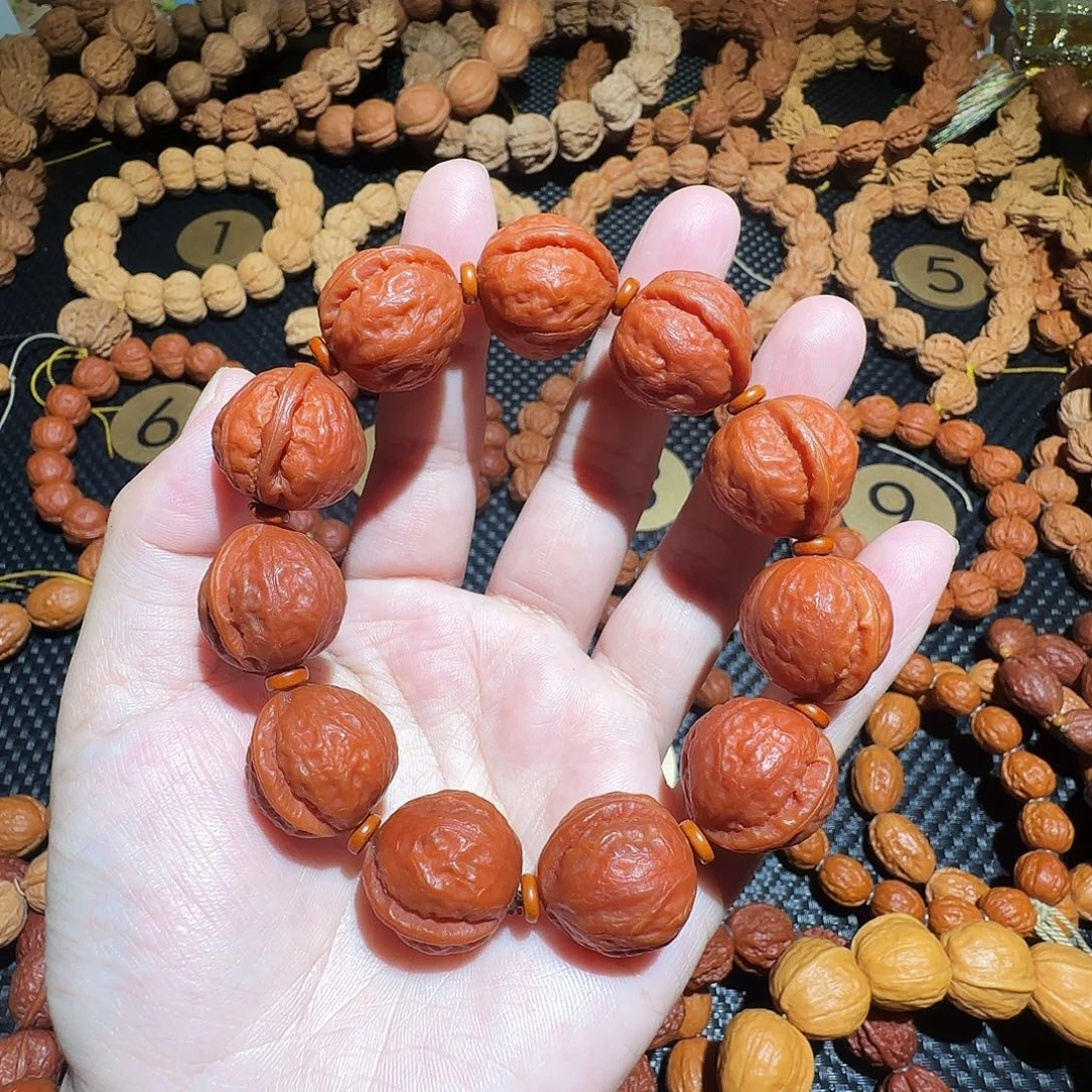 木质类文玩核桃吊坠元宝一道筋单圈