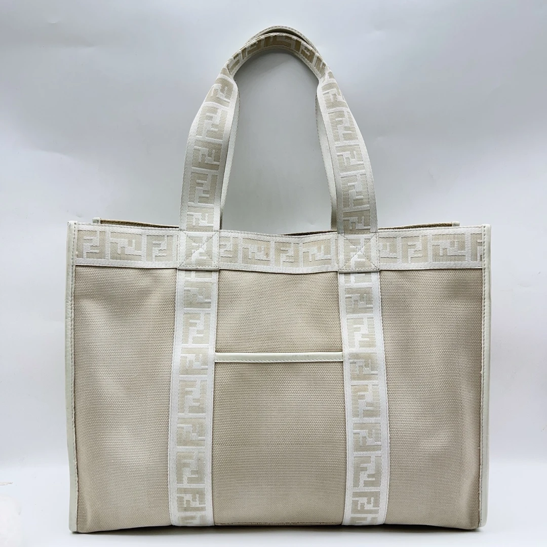 95新 FENDI/芬迪  字母双标手提托特 1387 7845