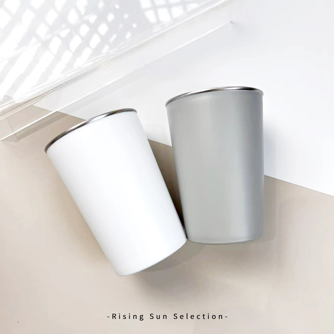 不锈钢日系漱口杯（白灰各一个）