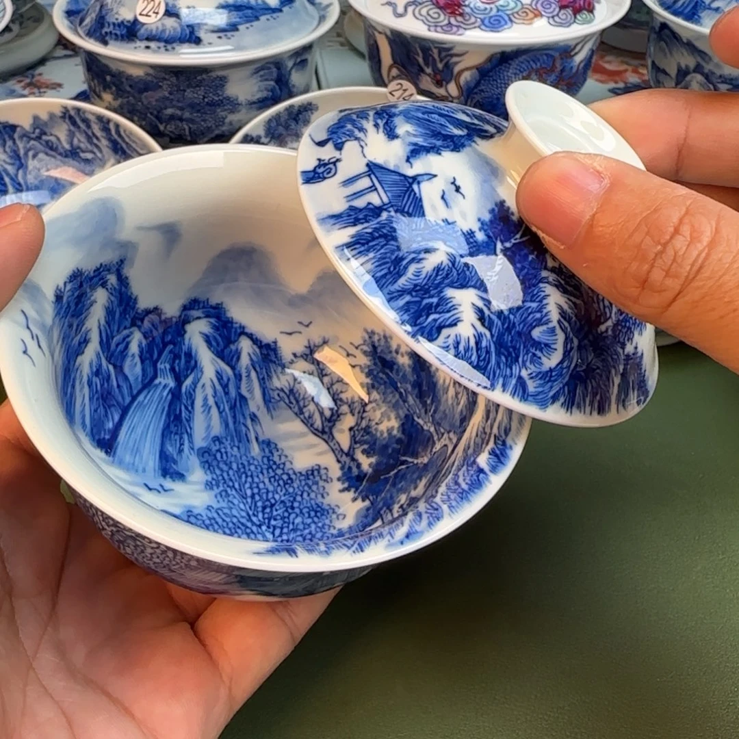 纯手工纯手绘茶具石头253