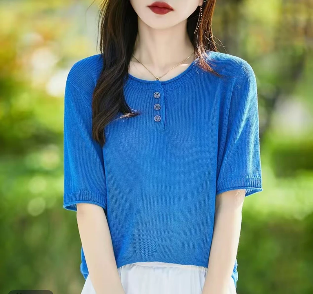 【赠运费补贴】卷边短袖显瘦百搭时尚百搭夏季新款129