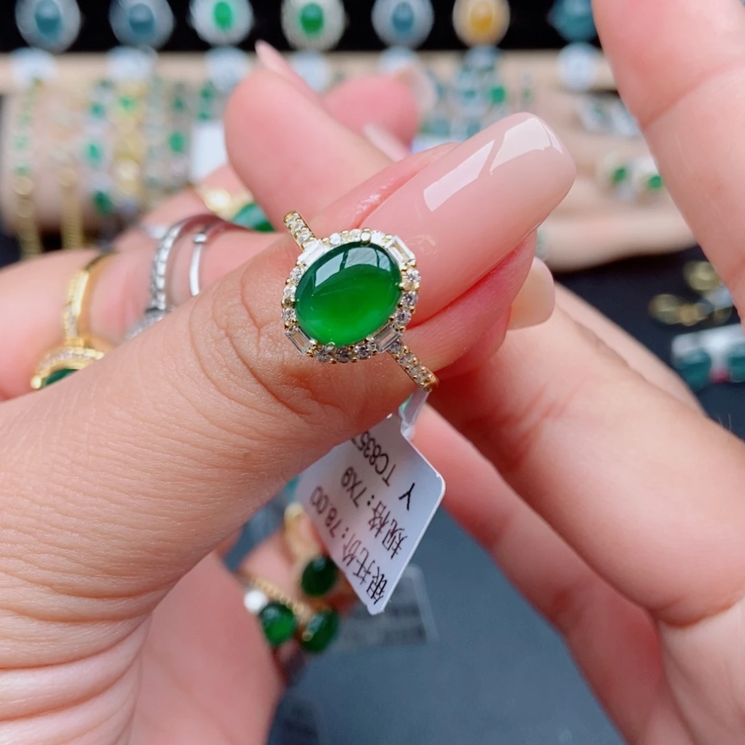 嵩***｡翡翠银S925镶嵌戒指