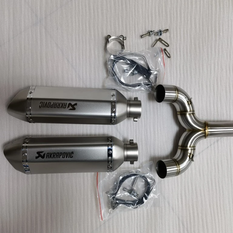 适用于黄龙BJ_BN600 改尾部双出中段 搭配SC 天蝎小六角排气管