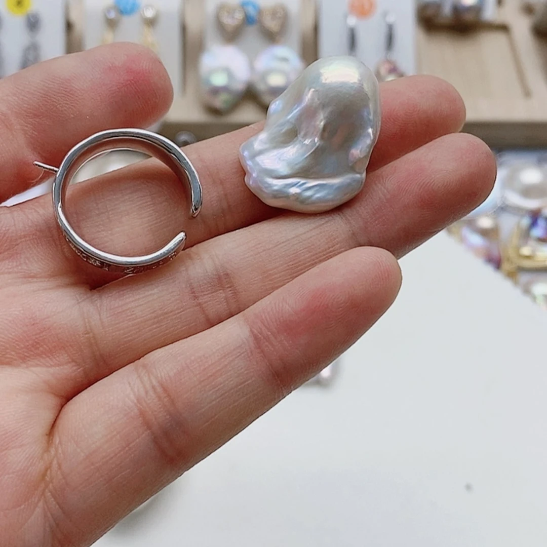 【闪购商品】淡水珍珠耳饰银S925镶嵌_****_