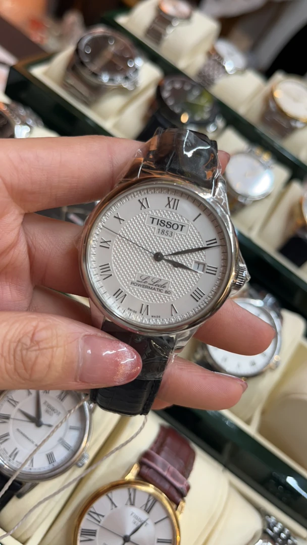 95新 Tissot/天梭 力洛克系列男士机械表经典镂空防水腕表