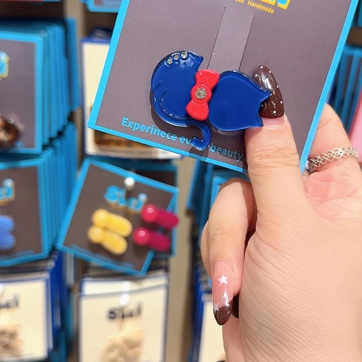 蓝色醋酸小猫鸭夹