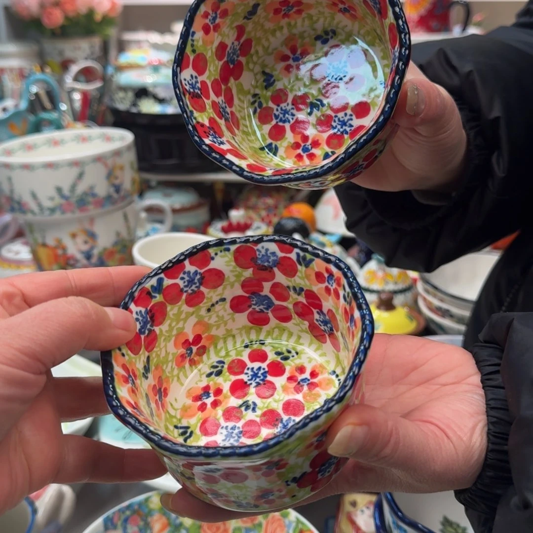 陶瓷4英寸粉黛烤碗2只