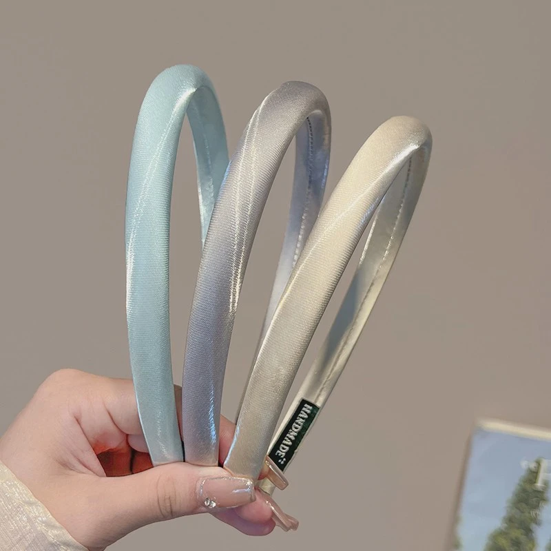 高级感珠光缎面发箍女高颅顶压发头箍日常外出百搭发卡子气质头饰