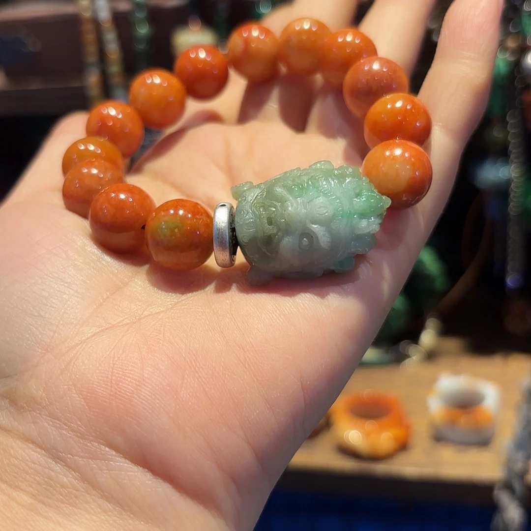 翡翠手链未镶嵌原创