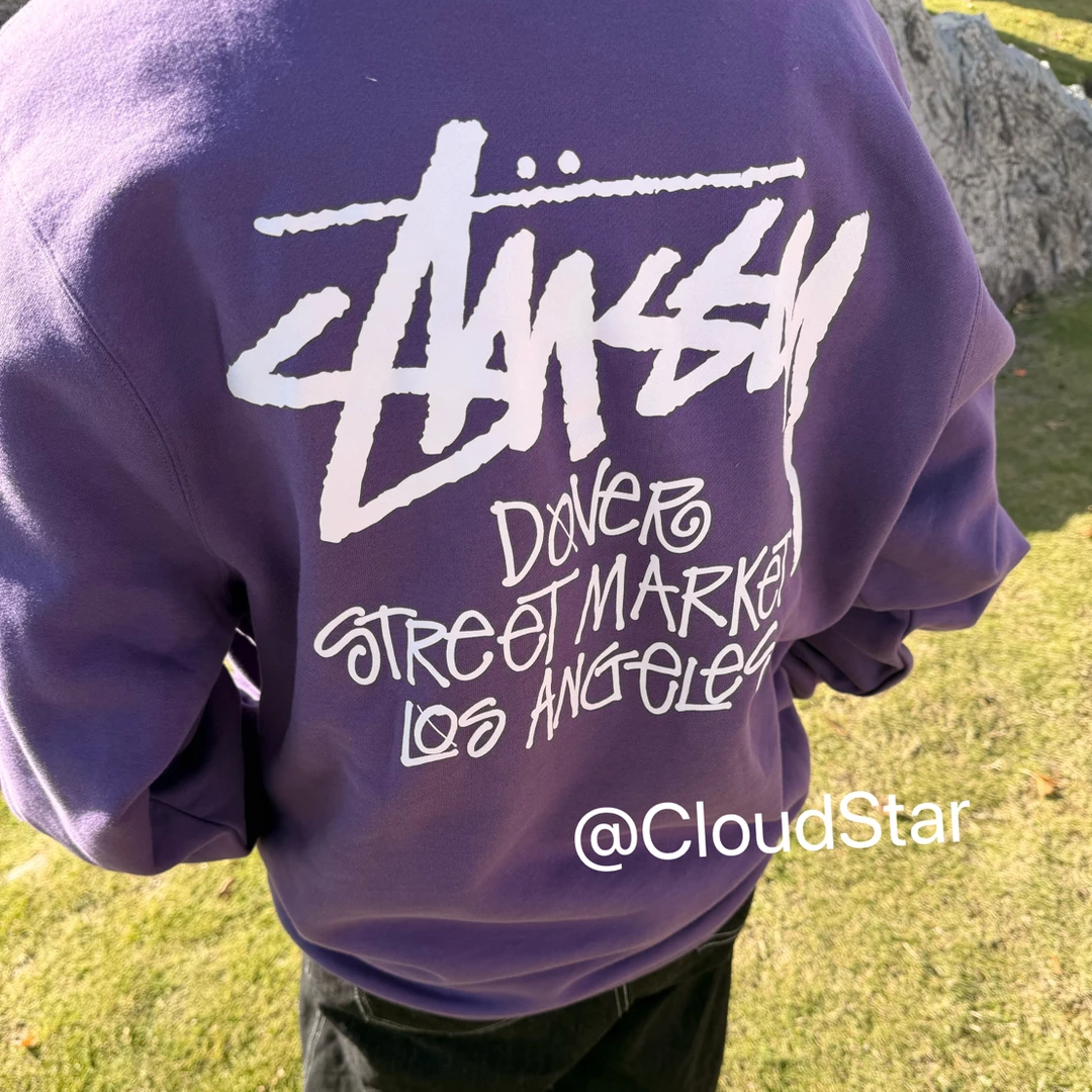 Stussy✖️dsm 洛杉矶城市限定紫色连帽卫衣L