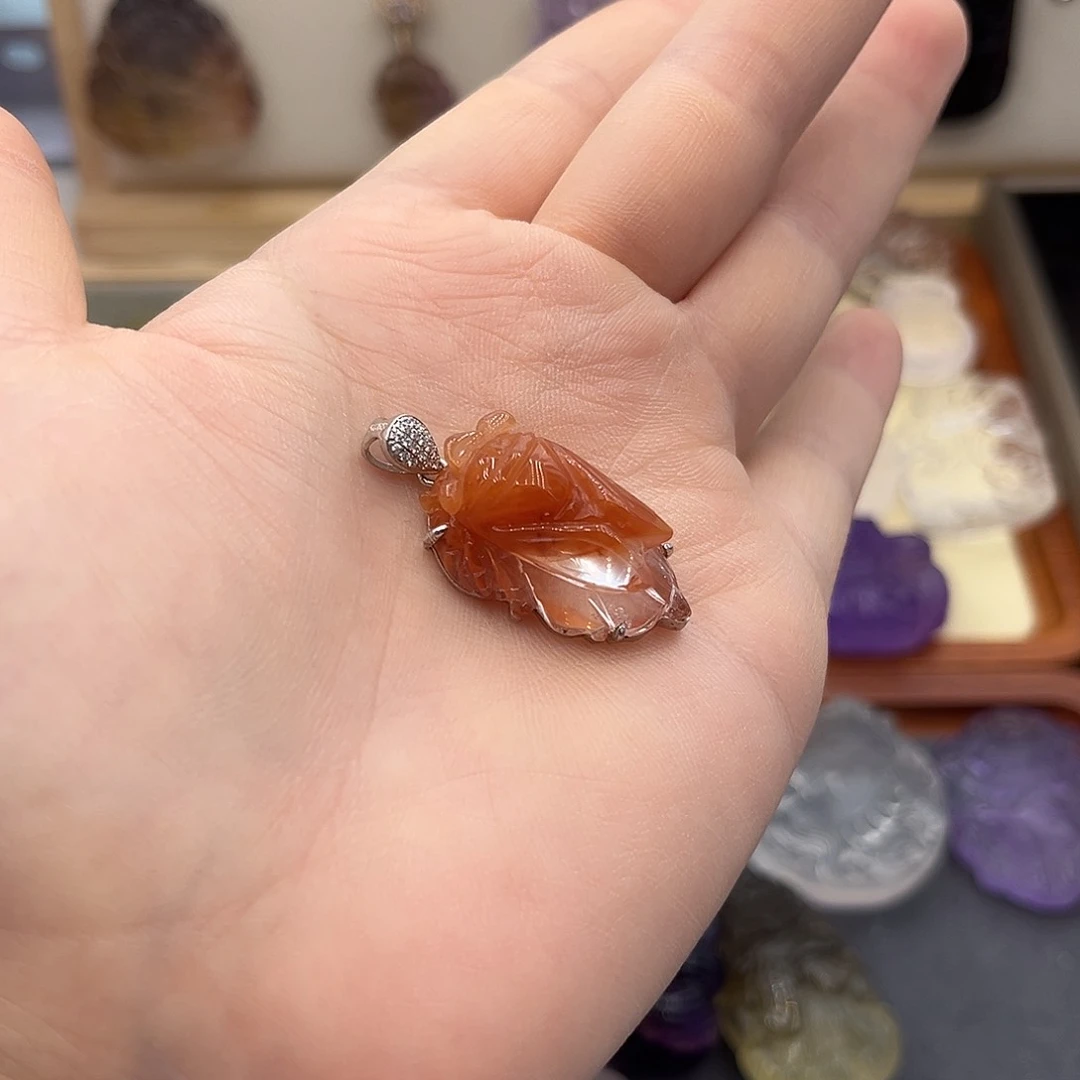 银S925镶嵌颈饰水晶吢*镶嵌补差47