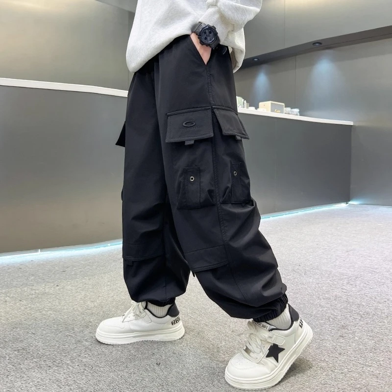 儿童装男童秋装裤子2025新款春秋款中大童休闲工装裤秋季男孩长裤