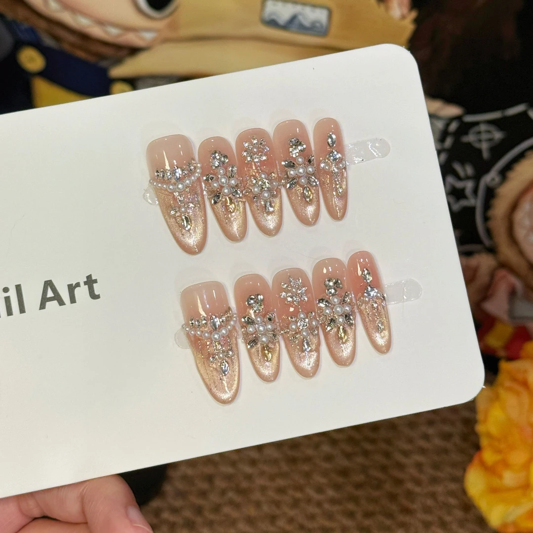 【梦中婚礼】轻奢显白手工穿戴甲美甲