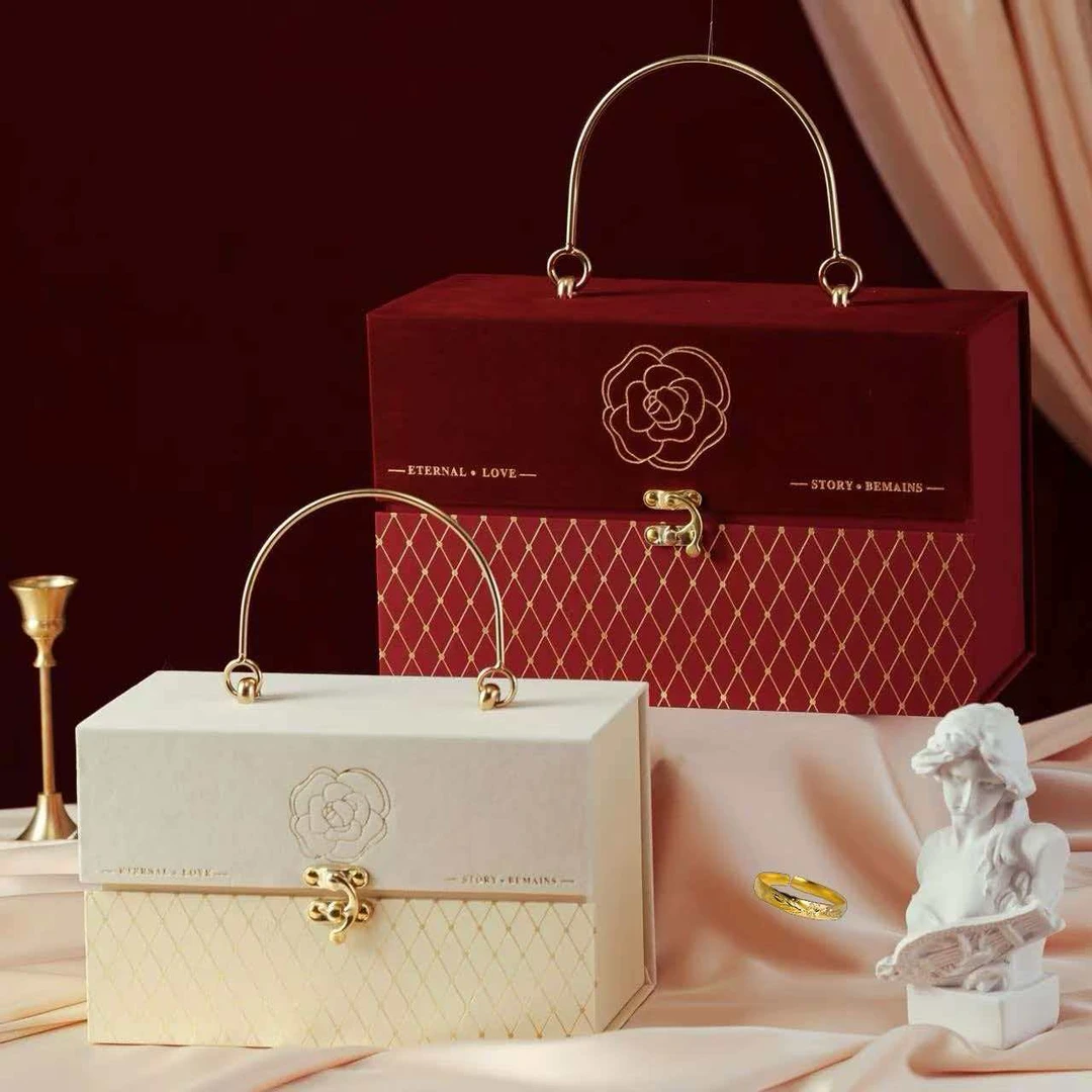 42-山茶花系列手提礼物盒教师节创意仪式感空盒伴手礼中式简约