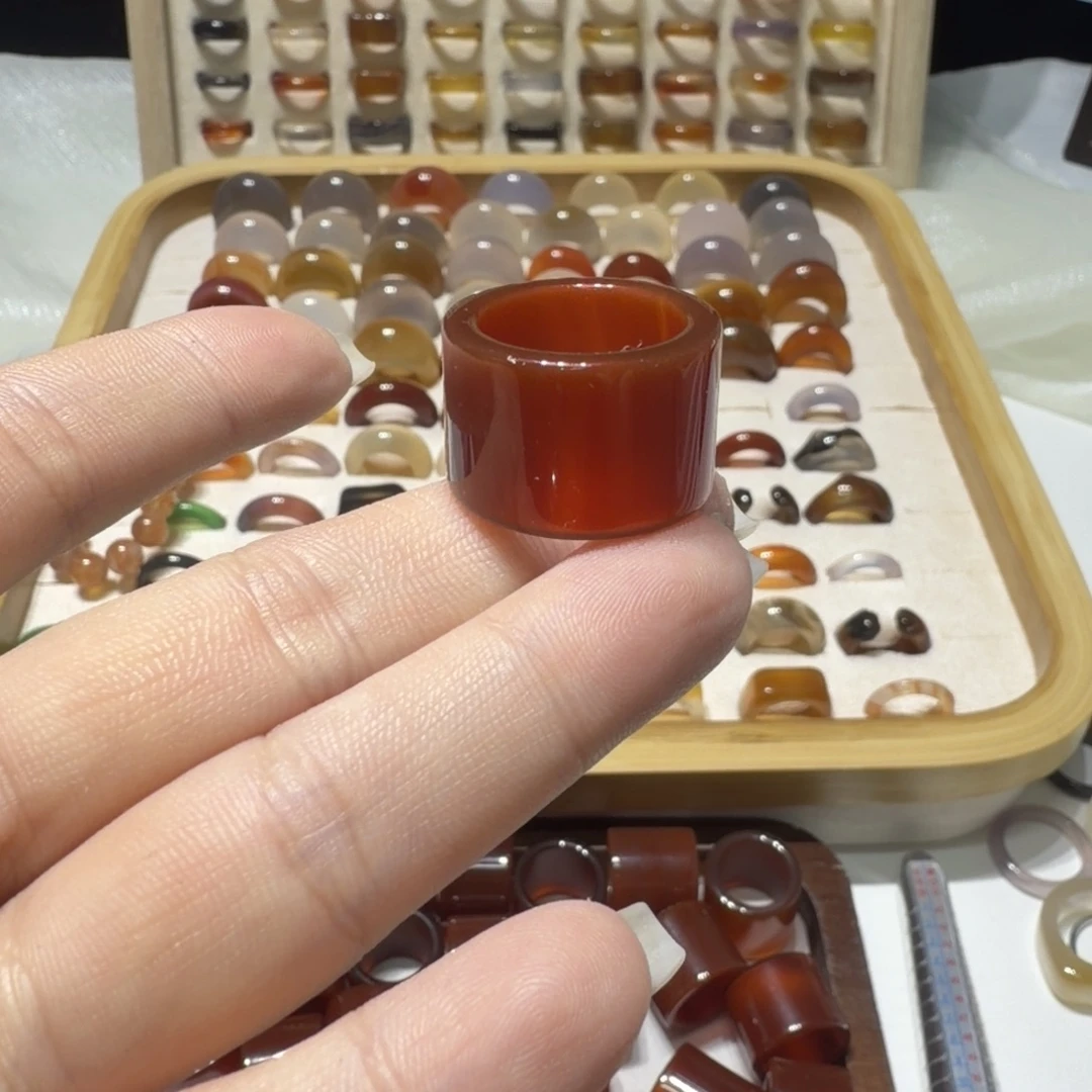 玛瑙/玉髓未镶嵌戒指港12/13/不退换