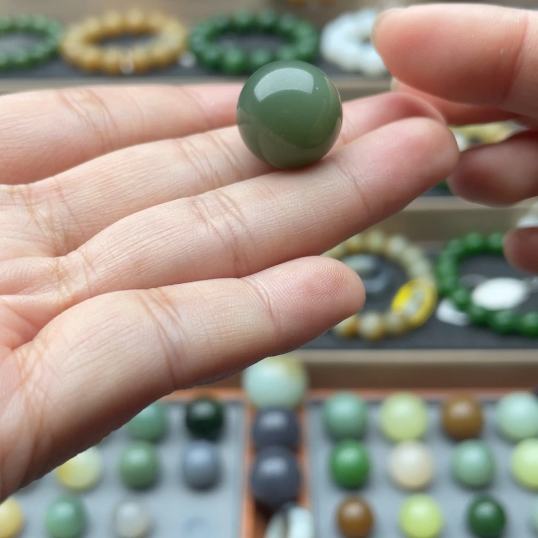 和田玉未镶嵌手链16碧玉