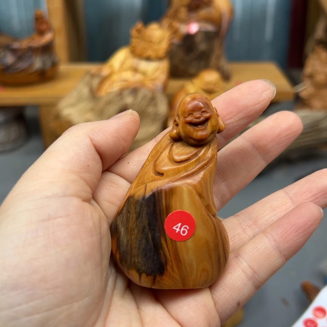 阿***刘木崖柏木摆件手把件，