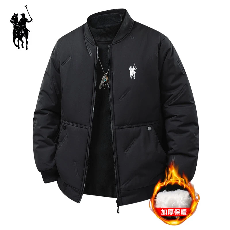 诗博格保罗冬季加厚保暖中老年棉衣外套男士大码宽松棒球领棉服潮