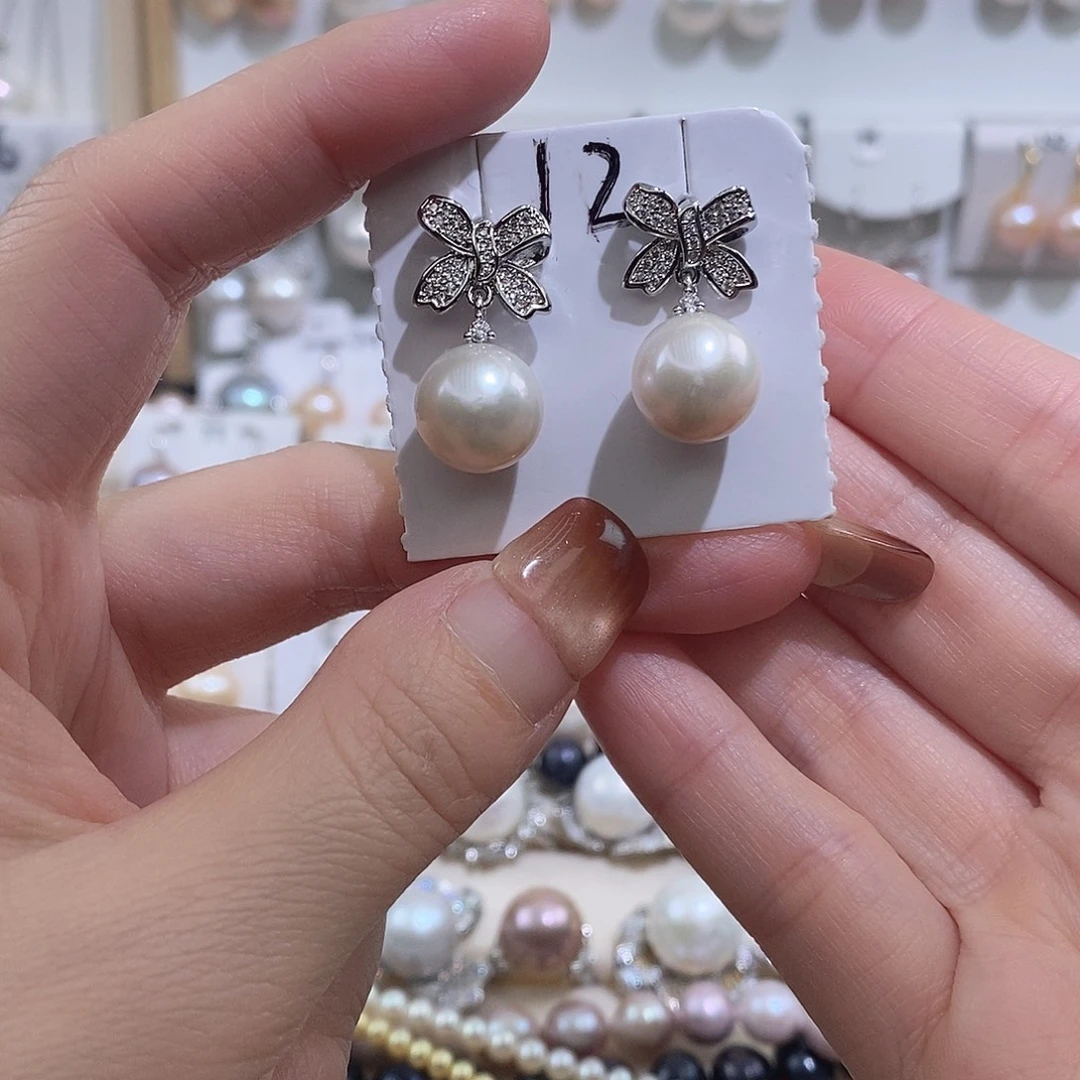 未镶嵌耳饰淡水珍珠w11.1