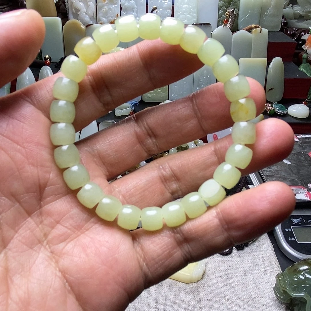 和田玉手链未镶嵌曙*