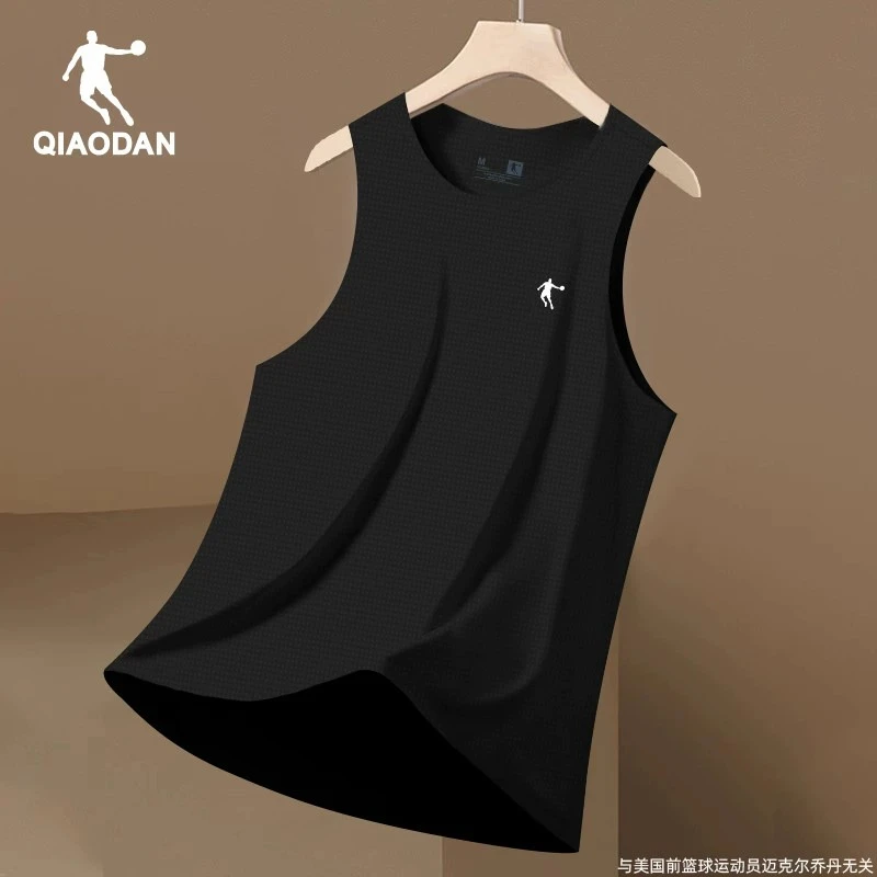 乔丹运动背心男款冬季2025新款跑步健身篮球上衣坎肩冰丝无袖T恤
