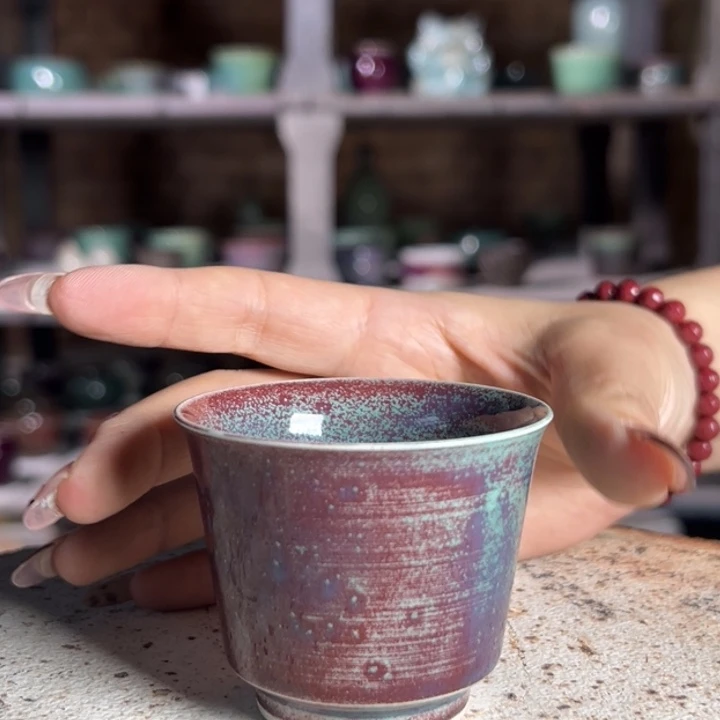 瓷片钧瓷杯子茶器小摆件48