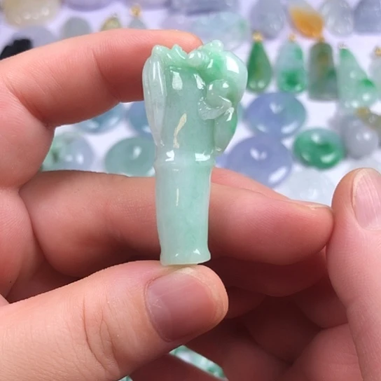 颈饰未镶嵌翡翠竹节