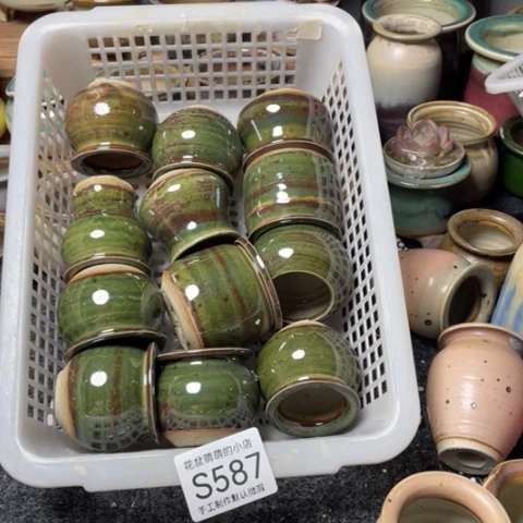 紫砂花盆微瑕584口4厘米左右