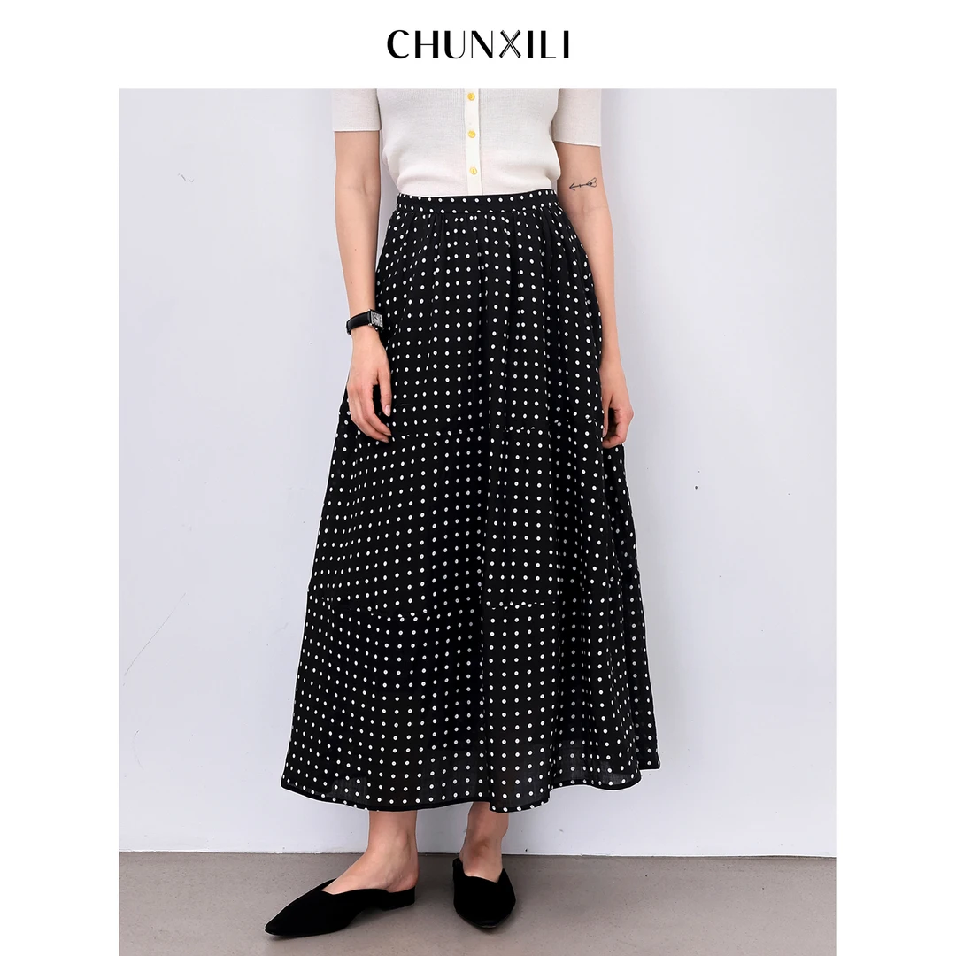 【经典再造】CHUNXILI/春熙里 夏季新款气质波点半身裙D08B51024