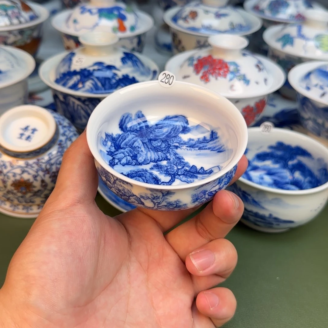 彦祖纯手工手绘茶具280