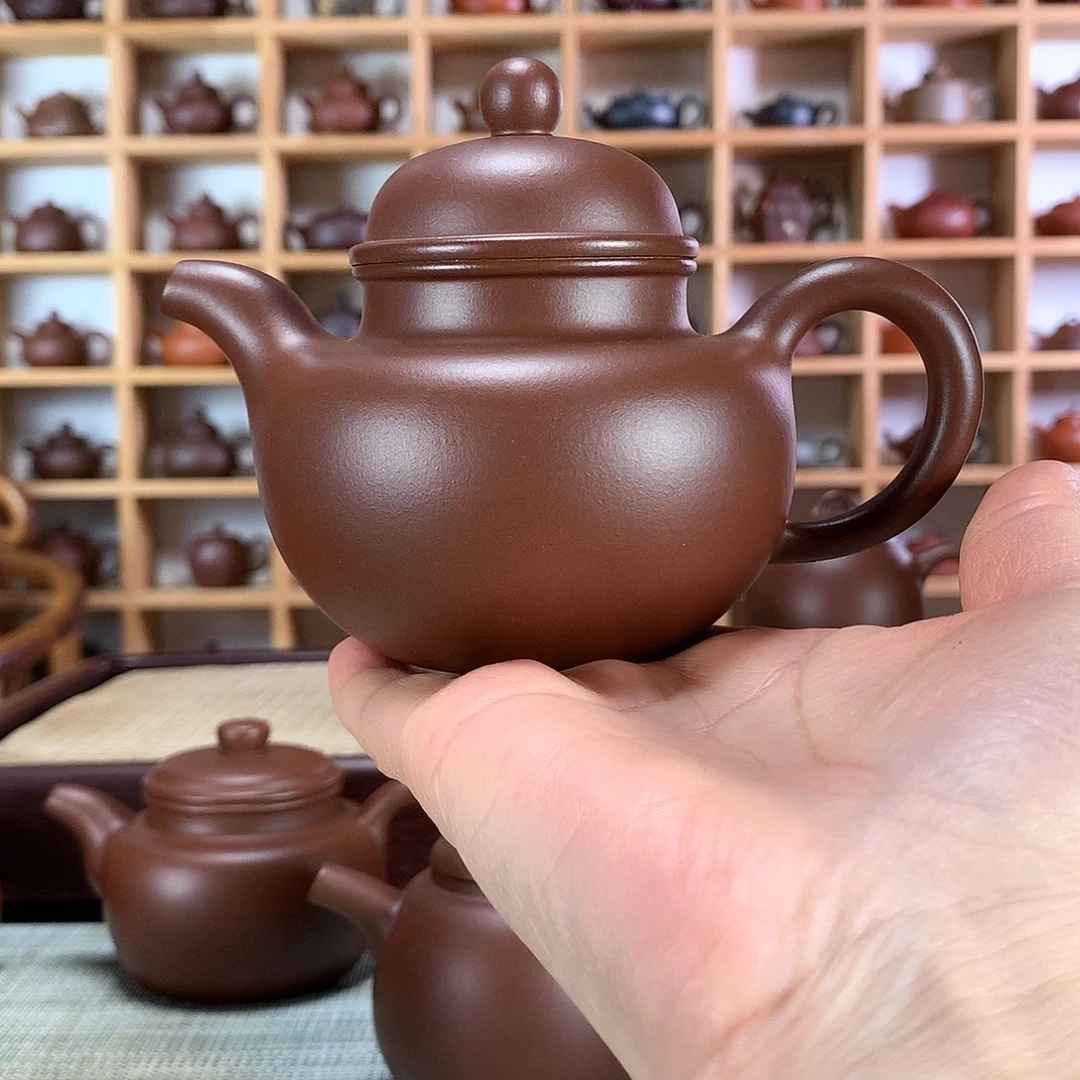 紫砂掇球原矿紫砂手工制作1