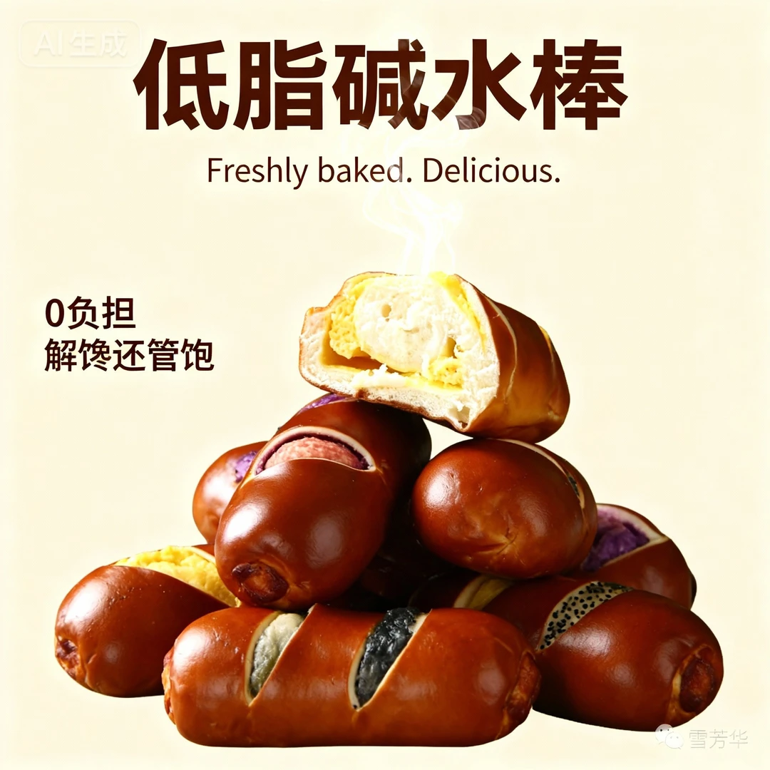 全麦碱水棒 【现做现发】早餐饱腹0负担 手撕绵密不噎口