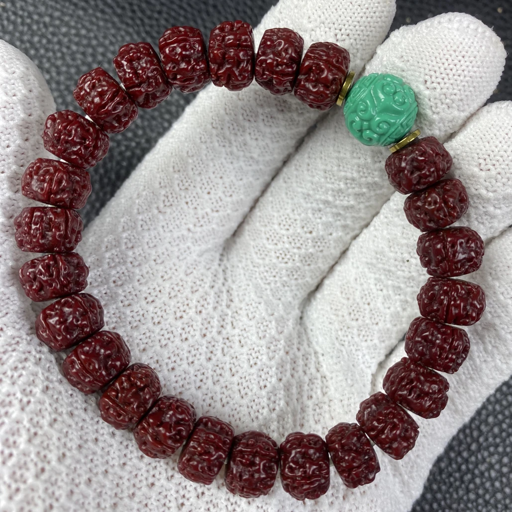 五瓣爆肉梅花桩机刷玉化小金刚手串卡10 A498