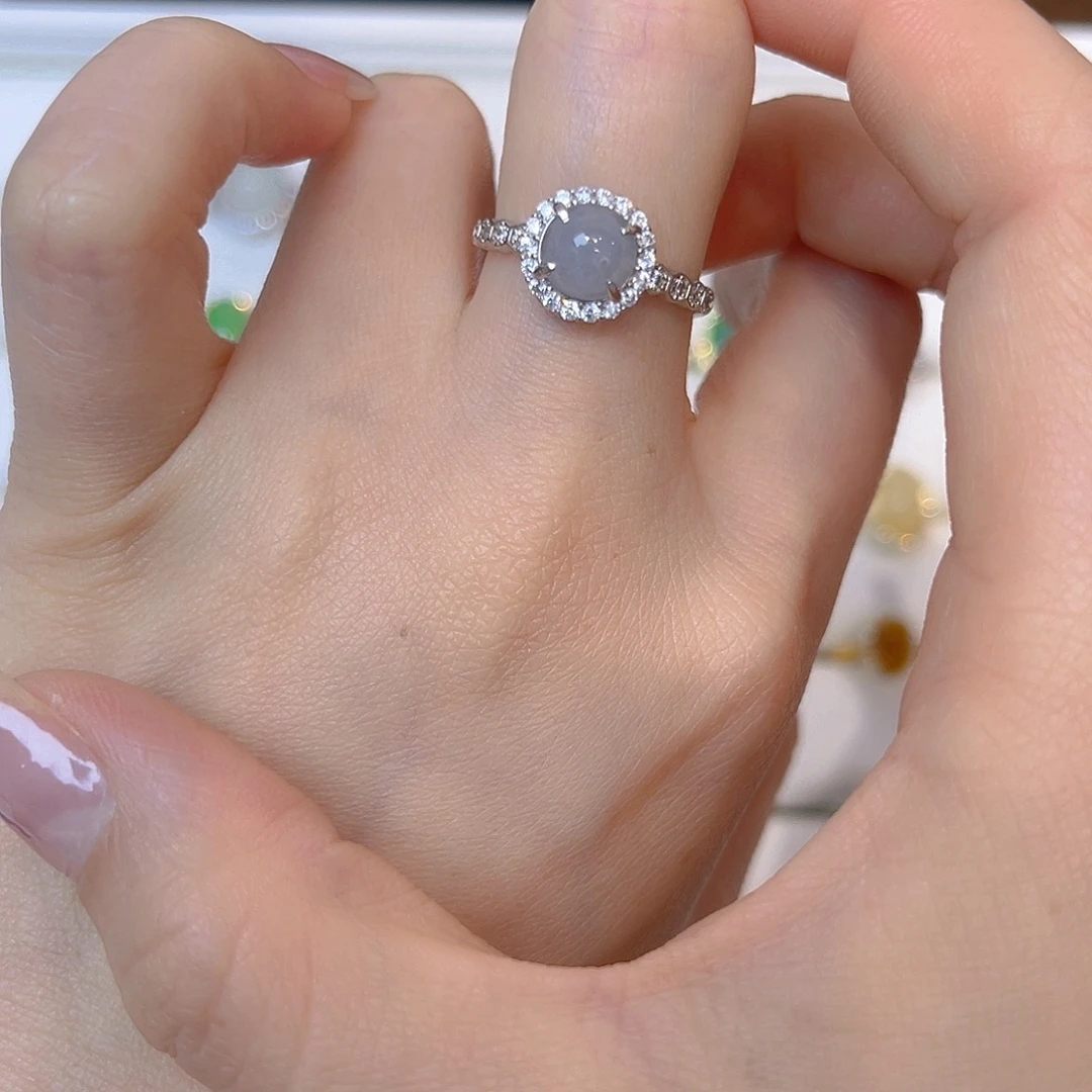 银S925镶嵌戒指翡翠