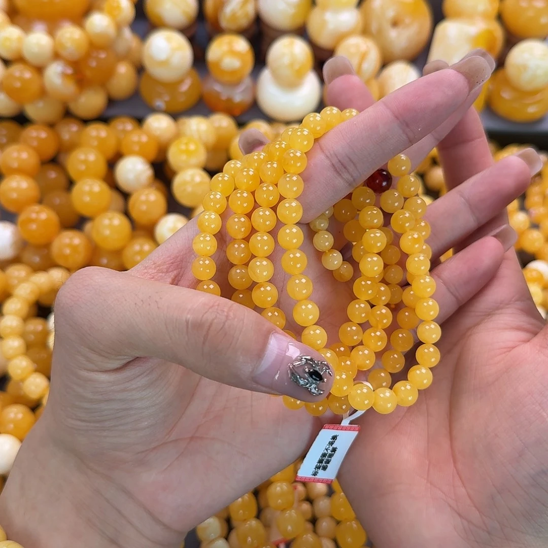 蜜蜡未镶嵌珠宝奇石7mm