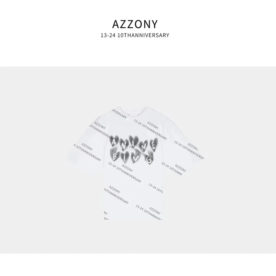 LIS&Az-爱心字母白T恤 DA163