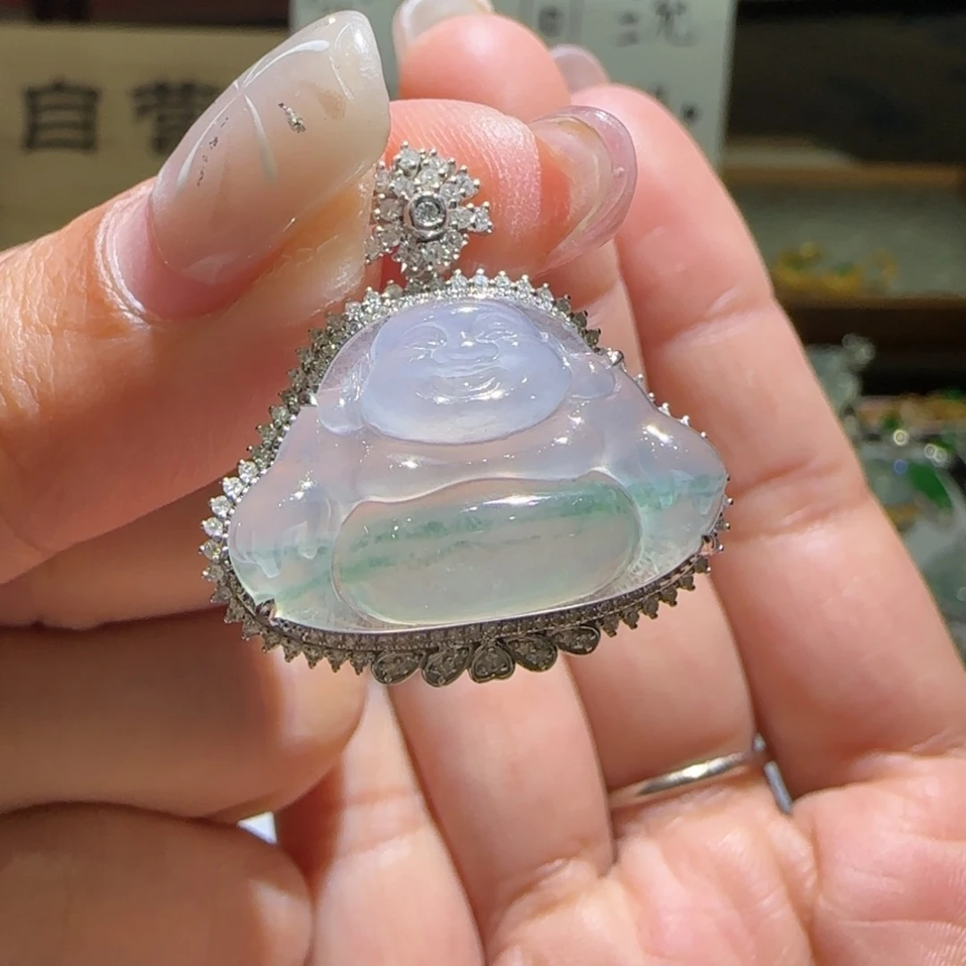 【闪购商品】翡翠颈饰18K金镶嵌缅甸