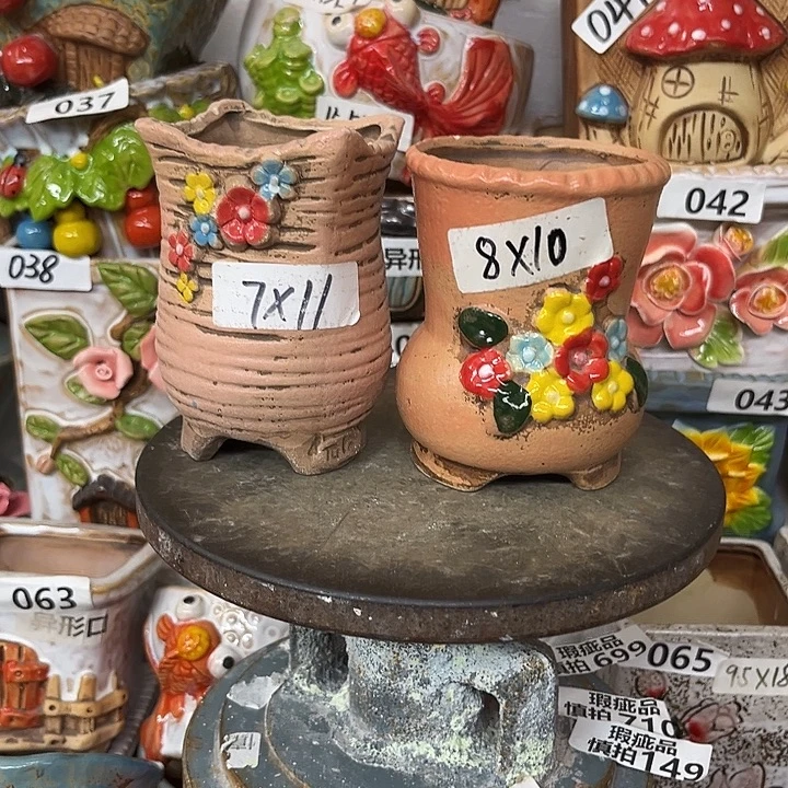 粗陶材质多肉花盆