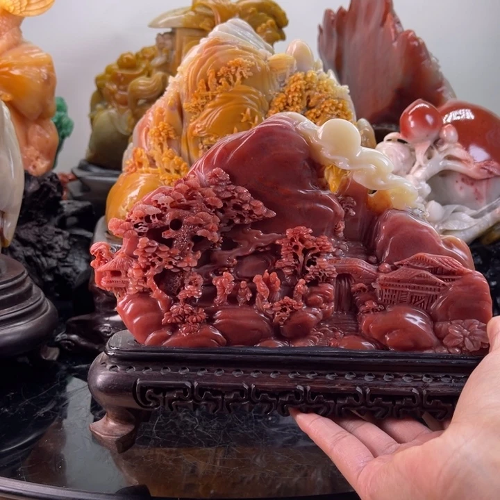 寿山石富春山居图