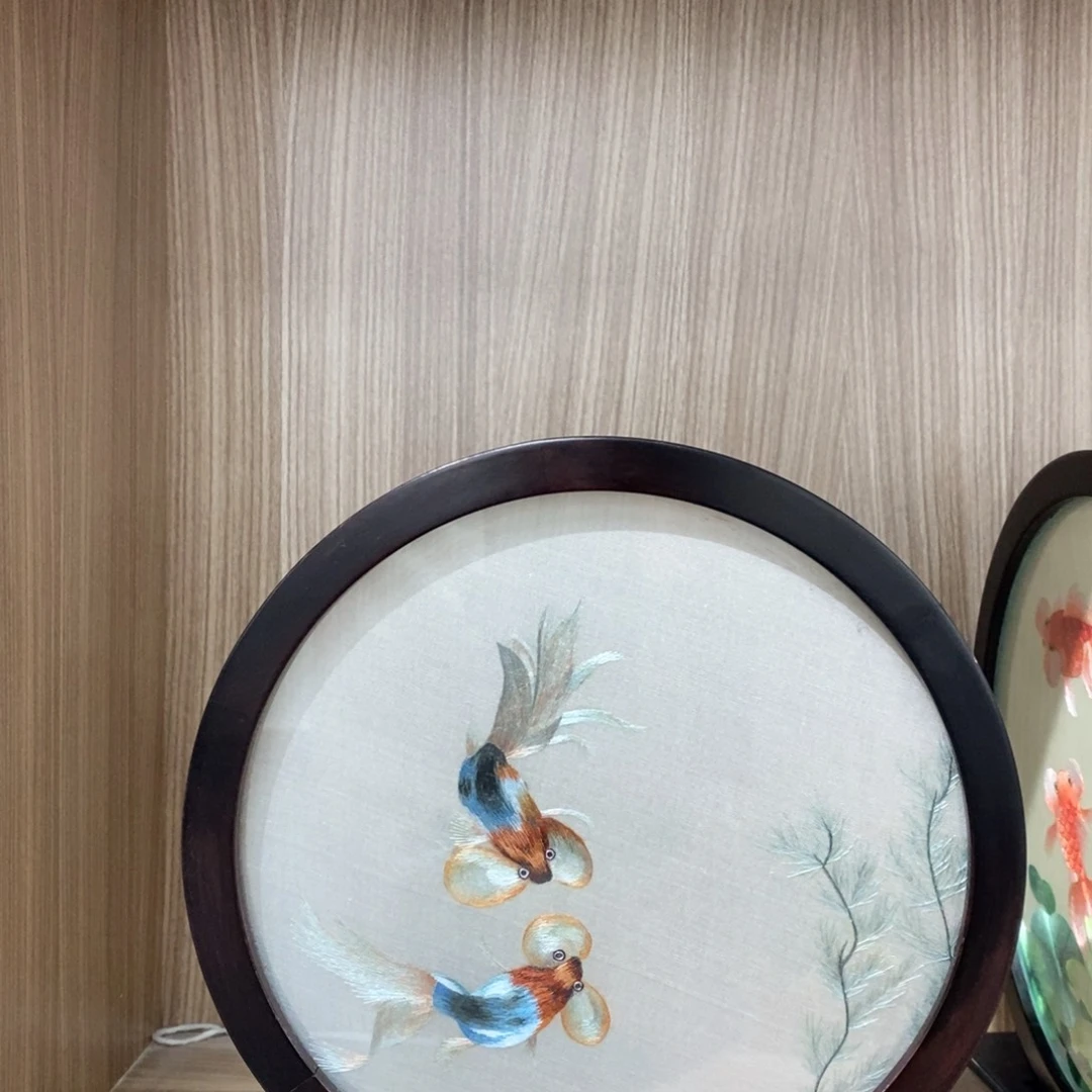 织绣纯手工苏绣-金鱼