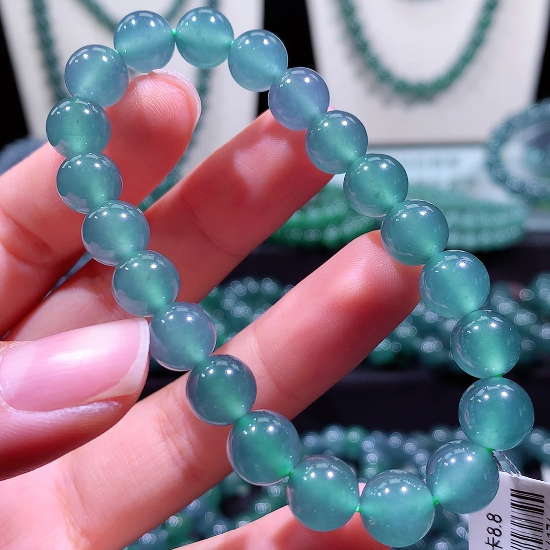 翡翠未镶嵌手链天然a货翡翠手串8.8