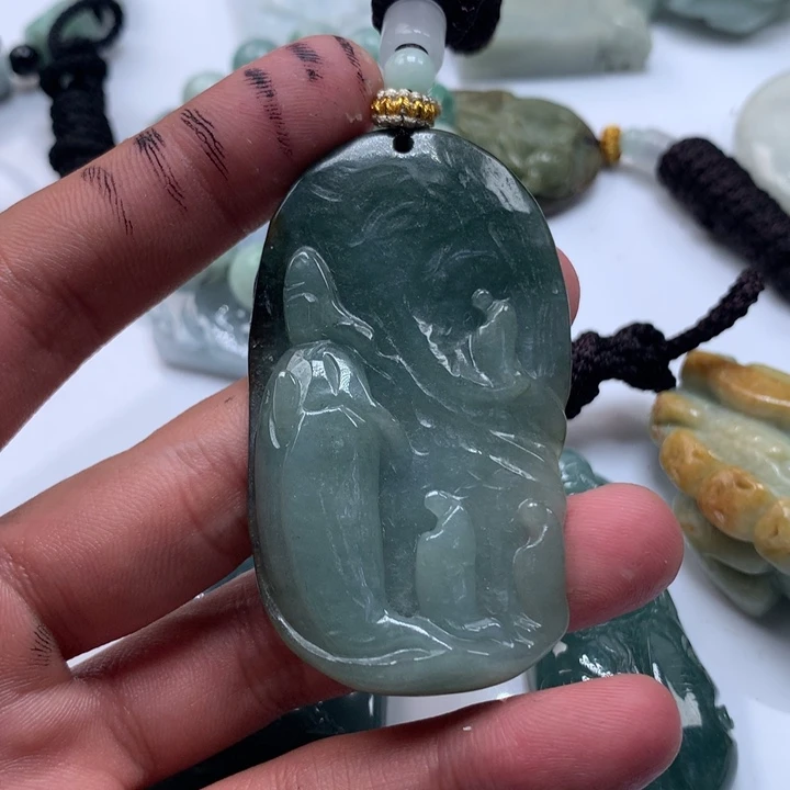 颈饰未镶嵌翡翠保真天然a货翡翠