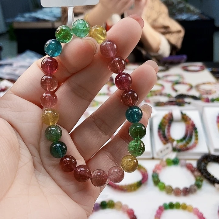 碧玺手链未镶嵌G2163单圈微色差发一