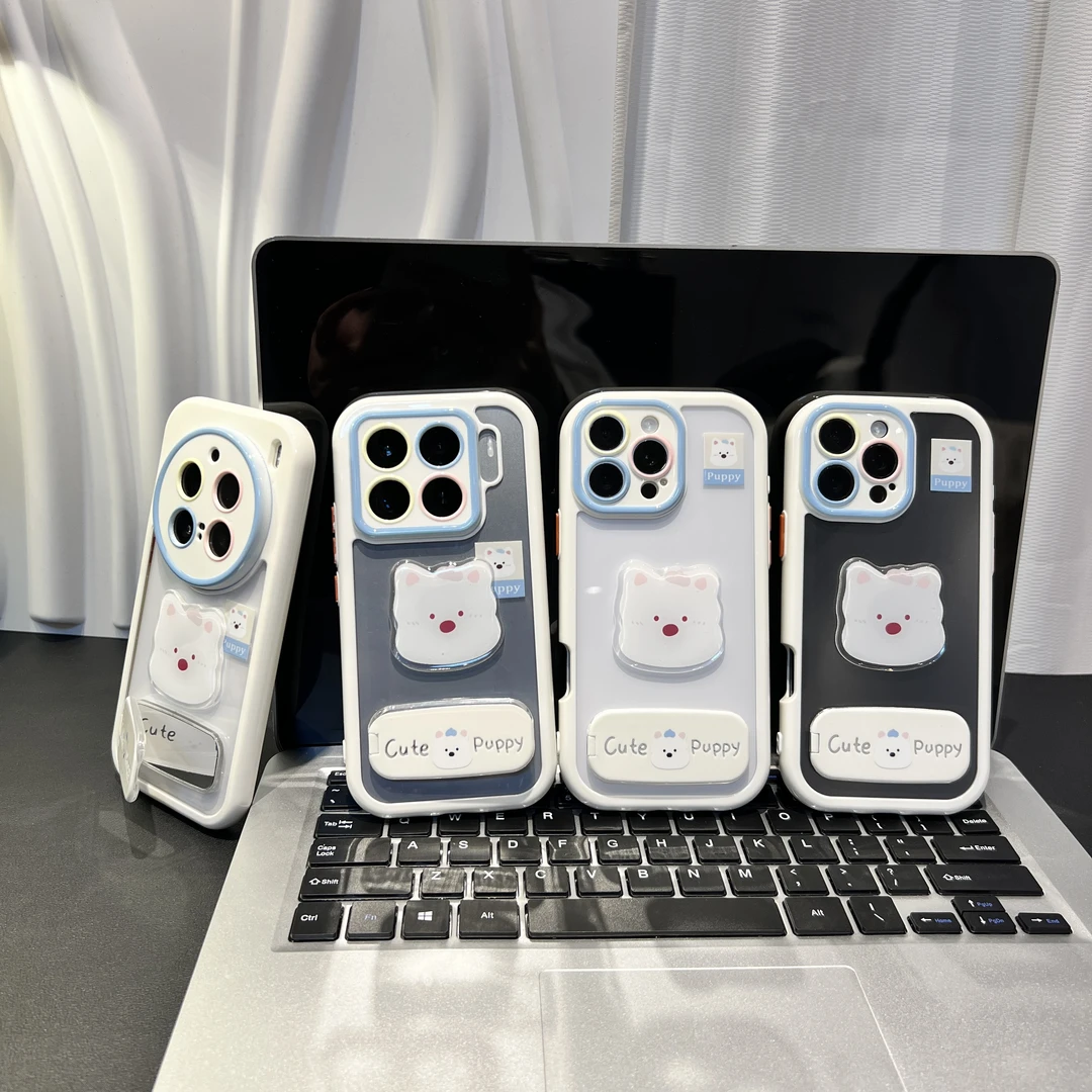 西高地支架适用于苹果16/华为p70/小米15/VIVO/OPPO手机壳透明女